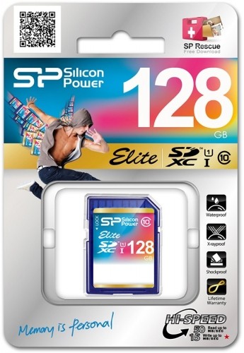 Silicon Power карта памяти SDXC 128GB Elite image 1