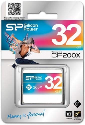 Silicon Power карта памяти CF 32GB 200× image 1