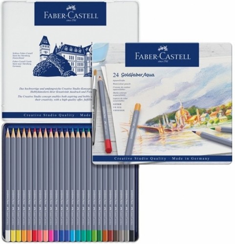 Faber-castell Akvareļu zīmuļi Faber Castell Goldfaber Aqua Creative Studio, 24 krāsas image 1