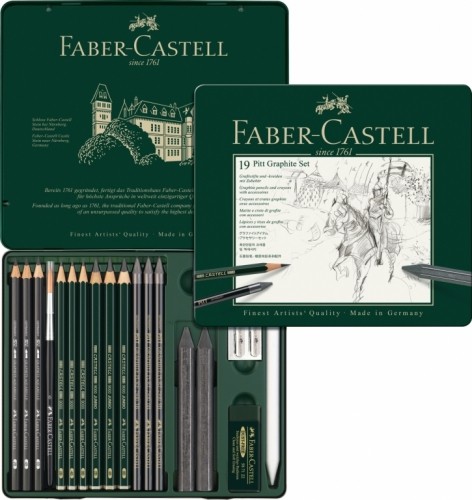 Faber-castell Zīmuļu komplekts Faber Castell Pitt Monochrome 19 priekšmeti image 1