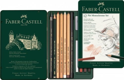 Faber-castell Zīmuļu komplekts Pitt Monochrome 12 priekšmeti image 1