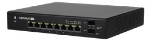 Ubiquiti EdgeSwitch 8 150W 802.3af / at Passive PoE Switch, PoE / PoE + or 24V Passive PoE, Black ES-8-150W / UBI-ES-8-150W image 1