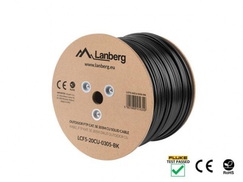 Lanberg FTP stranded cable CU OUTDOOR, cat. 5e, 305m, Black image 1