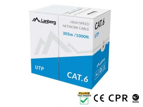 Lanberg UTP stranded cable CU, cat. 6, 305m, gray image 1
