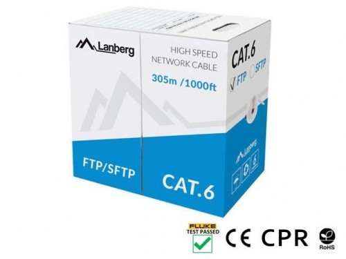 Lanberg FTP stranded cable CU, cat. 6, 305m, gray image 1