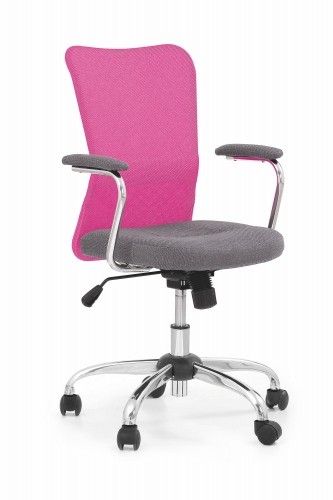 ANDY chair color: grey/pink image 1