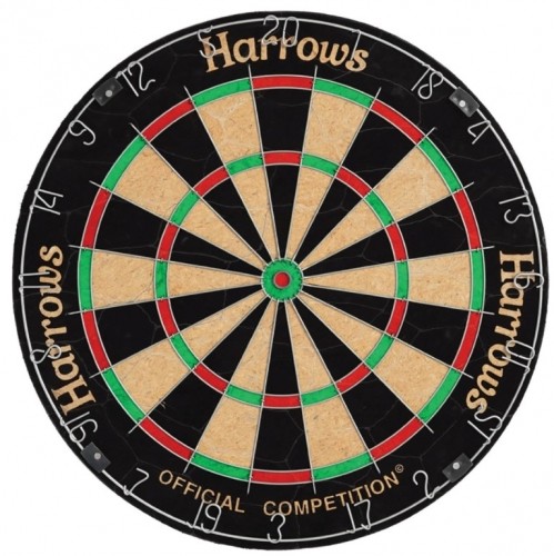 Harrows OFFICIAL COMPETITION BRISTLE DARTSBOARD EA326 RoundWire image 1