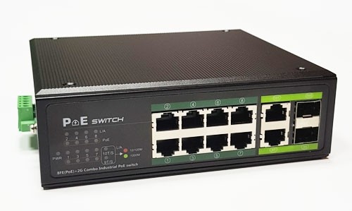 PoE switch 8ch 1000Mbps +2G uplink 2 SFP image 1