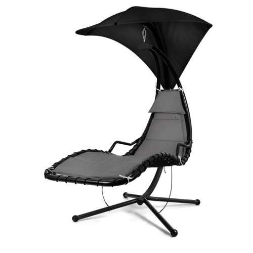 Šūpuļkrēsls karināms Sanremo melns 200x125x195 image 1