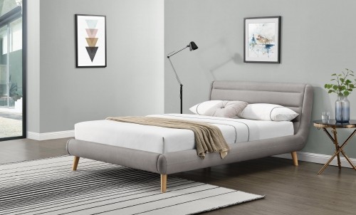 Halmar ELANDA 160 bed, color: light grey image 1
