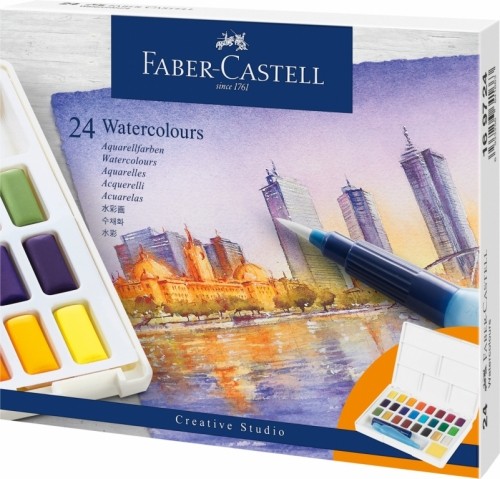 Ūdens krāsas Faber-Castell Creative Studio 24 krāsas image 1