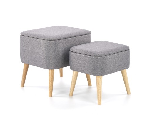 Halmar PULA set of two stools, color: grey image 1