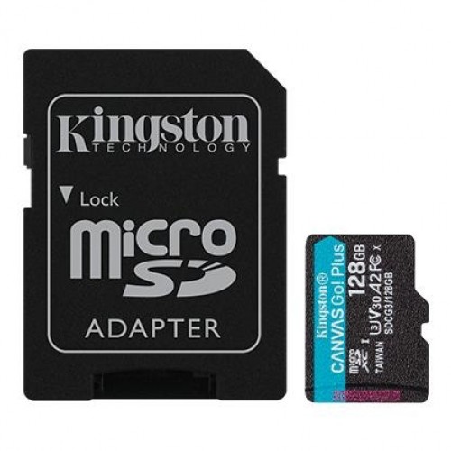 MEMORY MICRO SDXC 128GB UHS-I/W/ADAPTER SDCG3/128GB KINGSTON image 1