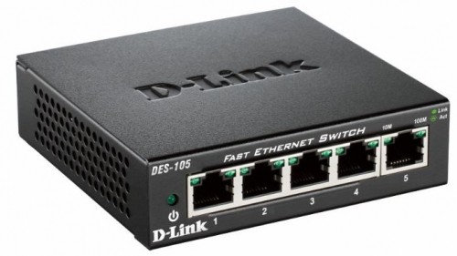 D-LINK 5-port 10/100 Metal Housing Deskt image 1
