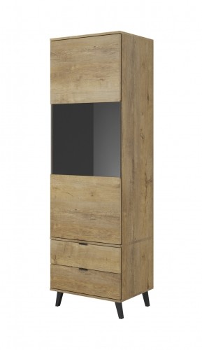 Halmar NEST W-2 display cabinet color: lefkas oak / black image 1