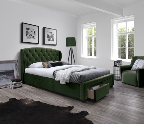 Halmar SABRINA bed dark green image 1