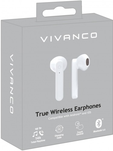 Vivanco wireless headset Smart Air Pair, white (60599) image 1