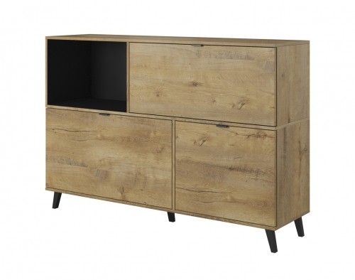 Halmar NEST KM-1 chest color: lefkas oak / black image 1