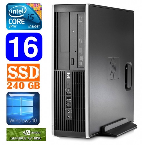 Hewlett-packard HP 8100 Elite SFF i5-650 16GB 240SSD GT1030 2GB DVD WIN10 image 1