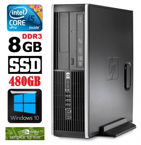 Hewlett-packard HP 8100 Elite SFF i5-650 8GB 480SSD GT1030 2GB DVD WIN10 image 1