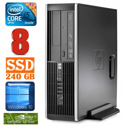 Hewlett-packard HP 8100 Elite SFF i5-650 8GB 240SSD GT1030 2GB DVD WIN10 image 1