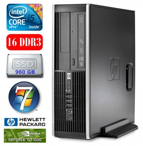 Hewlett-packard HP 8100 Elite SFF i5-650 16GB 960SSD GT1030 2GB DVD WIN7Pro image 1