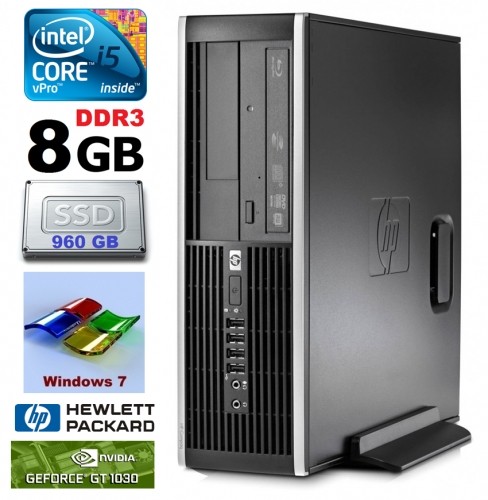 Hewlett-packard HP 8100 Elite SFF i5-650 8GB 960SSD GT1030 2GB DVD WIN7Pro image 1