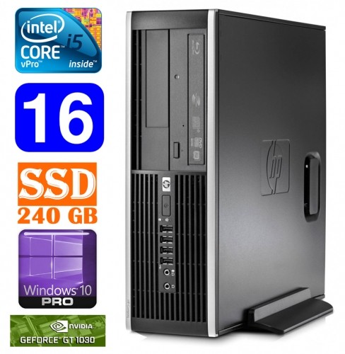 Hewlett-packard HP 8100 Elite SFF i5-650 16GB 240SSD GT1030 2GB DVD WIN10Pro image 1