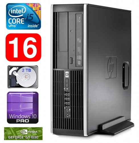 Hewlett-packard HP 8100 Elite SFF i5-650 16GB 2TB GT1030 2GB DVD WIN10Pro image 1