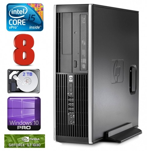 Hewlett-packard HP 8100 Elite SFF i5-650 8GB 2TB GT1030 2GB DVD WIN10Pro image 1