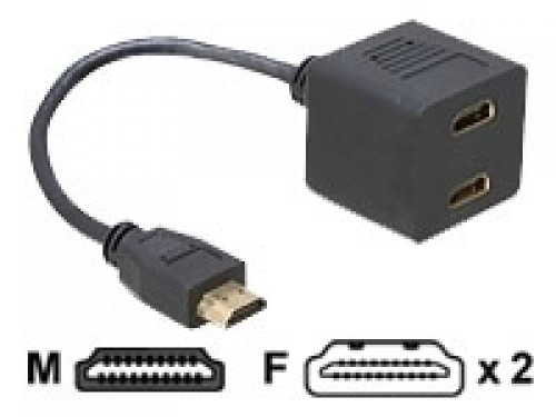 DELOCK Adap HDMI plug 2x HDMI jack image 1