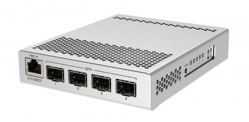 Switch|MIKROTIK|1x10Base-T / 100Base-TX / 1000Base-T|4xSFP+|PoE ports 1|CRS305-1G-4S+IN image 1