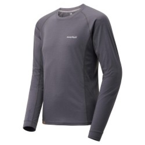 Mont-bell Termo krekls M MERINO Wool Plus Light LS XL Gray image 1