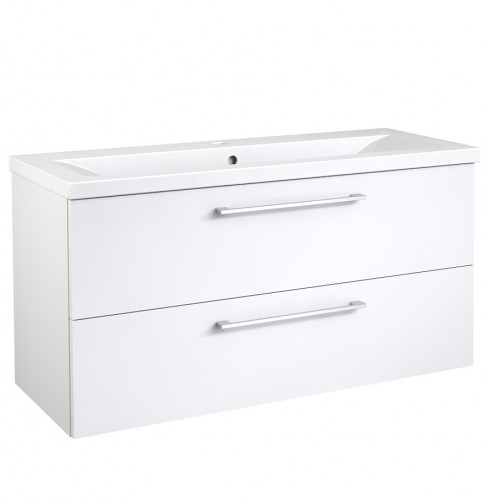 Basin unit with washbasin Raguvos Baldai SCANDIC 101 CM glossy white 15112711 image 1