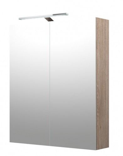 Шкафчик с зеркальными дверцами и GARDA LED подсветкой Raguvos Baldai MILANO 60 CM nelson oak 1902313 image 1