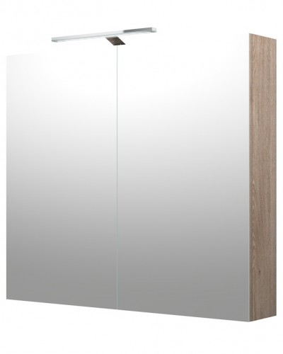 MIRROR CABINET WITH GARDA LED ILLUMINATOR Raguvos Baldai MILANO 80 CM nelson oak 1902513 image 1