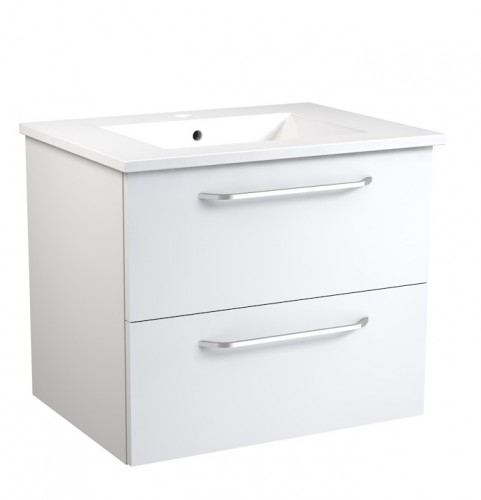 Basin unit with washbasin Raguvos Baldai LUNA 61.5 CM glossy white 18113311  image 1