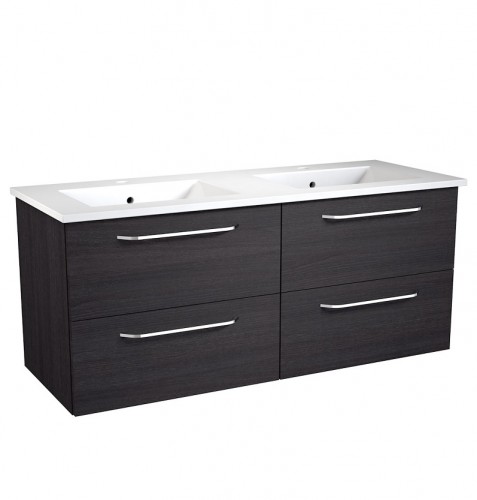 Basin unit with washbasin Raguvos Baldai LUNA 121 CM black oak 18113801 image 1