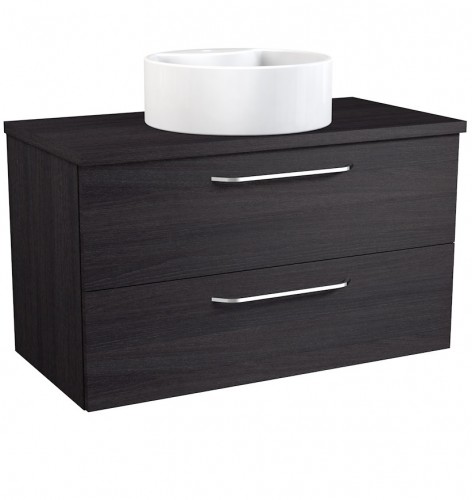 Raguvos Baldai LUNA 91 CM black oak/black oak 1831360101 Basin unit with washbasin RONDO image 1