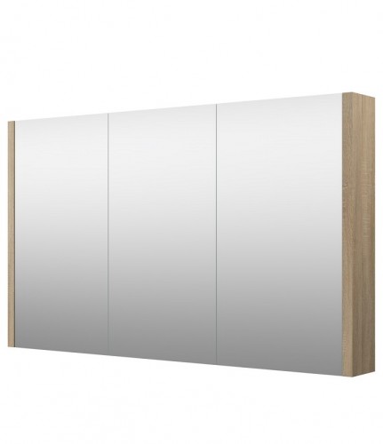 Шкафчик с зеркальными дверцами Raguvos Baldai LUNA, SERENA 110 CM grey oak 1400810 image 1