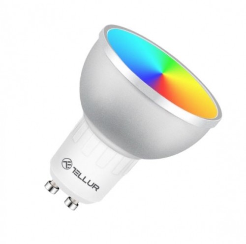 Tellur WiFi LED Smart Bulb GU10, 5W, white/warm/RGB, dimmer image 1