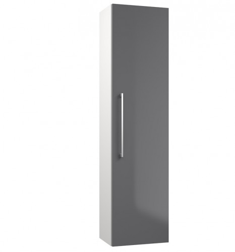 TALL UNIT WITH ACCESSORIES PANEL Raguvos Baldai ALLEGRO 35 CM glossy grey/white 1130207 image 1