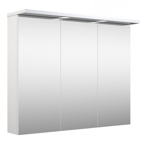 Шкафчик с зеркальными дверцами и LED подсветкой Raguvos Baldai ALLEGRO 91 CM glossy white/white 1104606 image 1