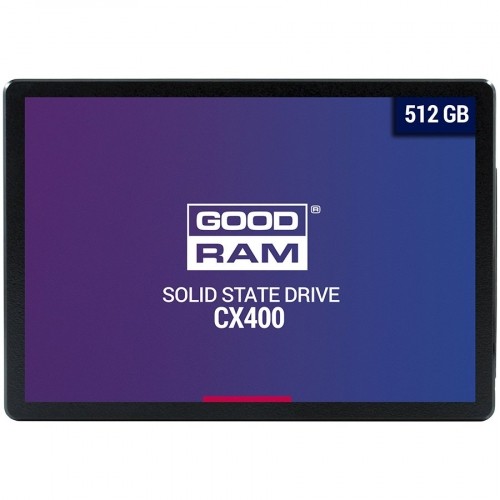 GOODRAM CX400 512GB SSD, 2.5” 7mm, SATA 6 Gb/s, Read/Write: 550 / 500 MB/s, Random Read/Write IOPS 75.5K/76.8K, gen. 2 image 1