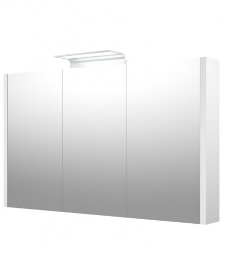 Шкафчик с зеркальными дверцами и ALUMINIUM LED подсветкой Raguvos Baldai SERENA 110 CM glossy white 1405811 image 1