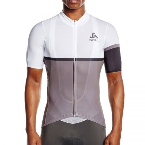 Odlo M Stand-Up Collar Short Sleeve Jersey / Balta / Melna / S image 1