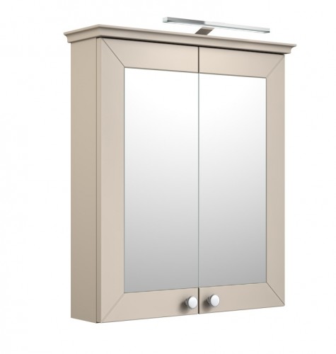 MIRROR CABINET WITH GARDA LED ILLUMINATOR Raguvos Baldai SIESTA 94 CM grey cashmere 170131560 image 1