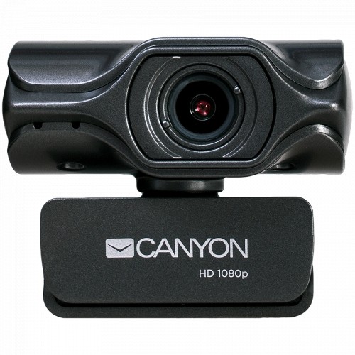 CANYON C6 2k Ultra full HD 3.2Mega webcam with USB2.0 connector, built-in MIC, Manual focus, IC SN5262, Sensor Aptina 0330, viewing angle 80°, with tripod, cable length 2.0m, Grey, 61.1*47.7*63.2mm, 0.182kg image 1