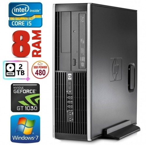 Hewlett-packard HP 8100 Elite SFF i5-750 8GB 480SSD+2TB GT1030 2GB DVD WIN7Pro image 1