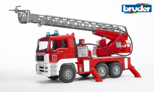 BRUDER fire engine with slewing ladder, 02771 image 1